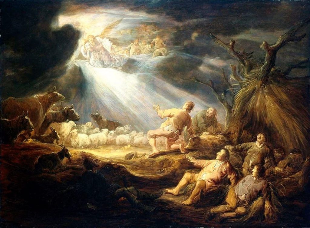 Annunciation to the shepherds by Benjamin Gerritsz (1633)